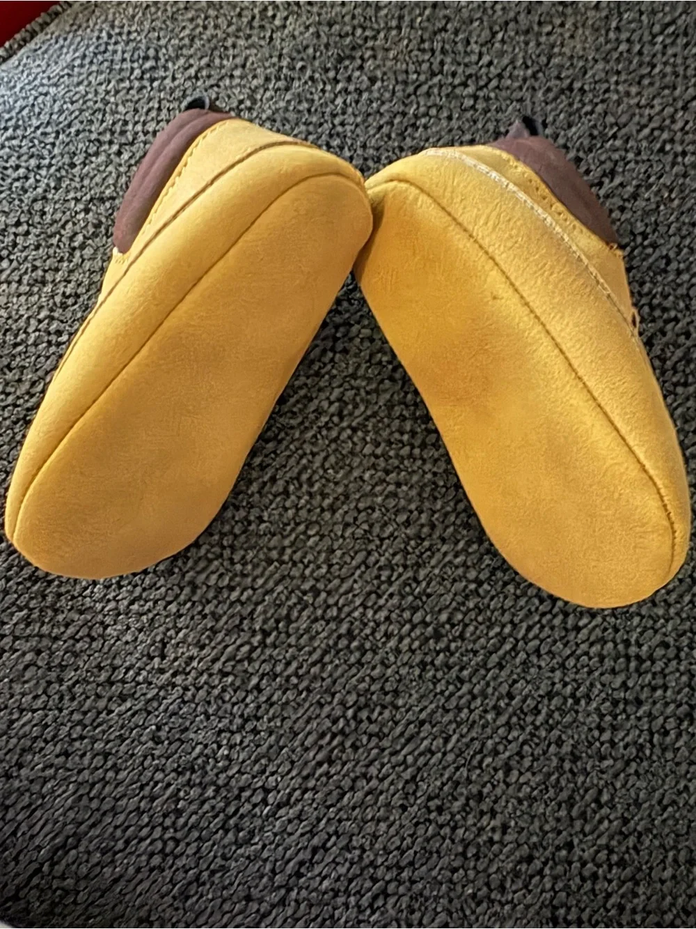 Baby “work boots” mustard shoes
